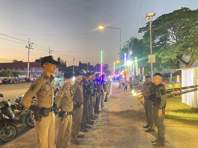 รักษาความสงบเรียบร้อยพิธีเปิดกิจกรรมบูชาพระแม่คงคา